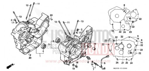 CARTER MOTEUR NTV650S de 1995